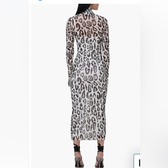 Anthropologie Black and White Animal Print Dress - Picture 6 of 9